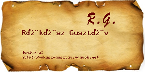 Rákász Gusztáv névjegykártya