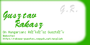 gusztav rakasz business card